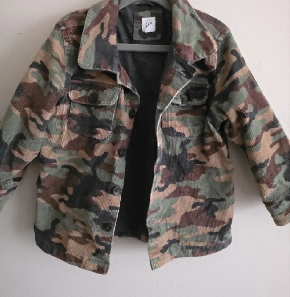 Gap Kids Size 3 Kids' Camouflage Utility Jacket - Green Camo